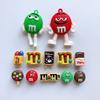 M&M's Candy Bean Clog Shoe Flower Decoration 3D Shoe Buckle Set for DIY Garden