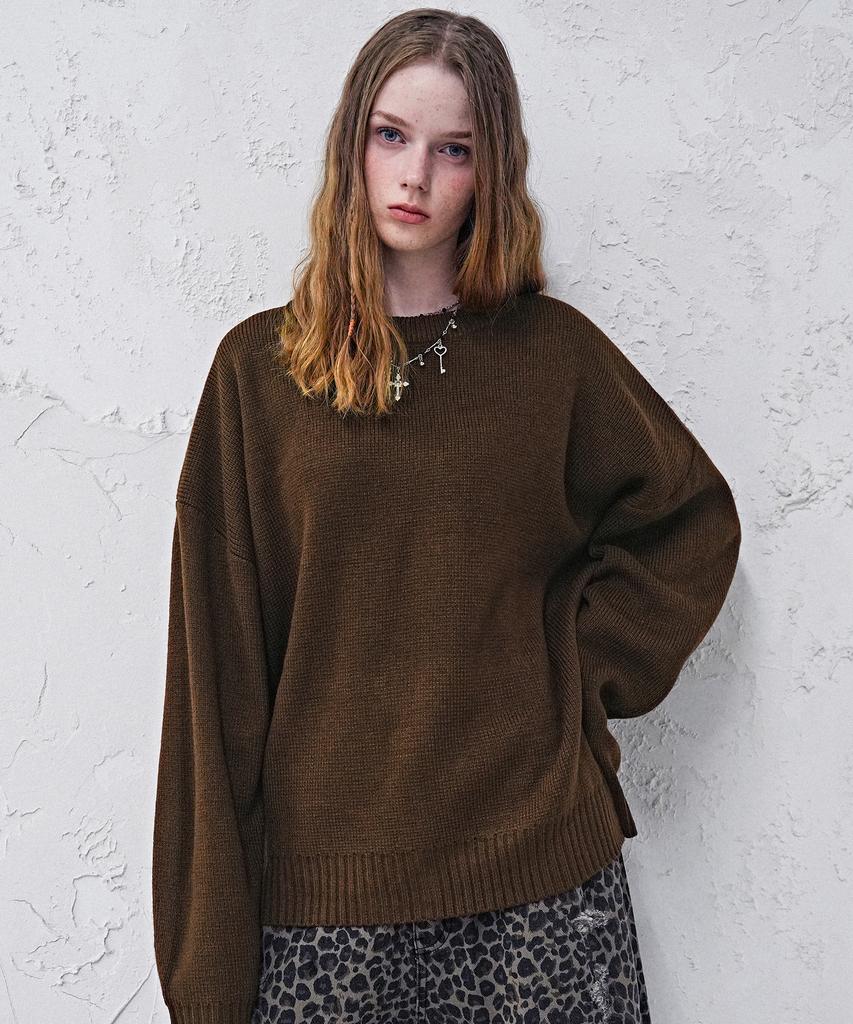 AVANDRESS Моющийся джемпер с круглым вырезом Hachi Knit_8Цветов