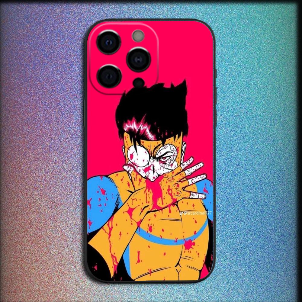 Anime TV I-Invincible Phone Case For iPhone 16,15,14,13,12,11,Pro,X,XS,Max,XR,Plus,Mini Soft Black Cover