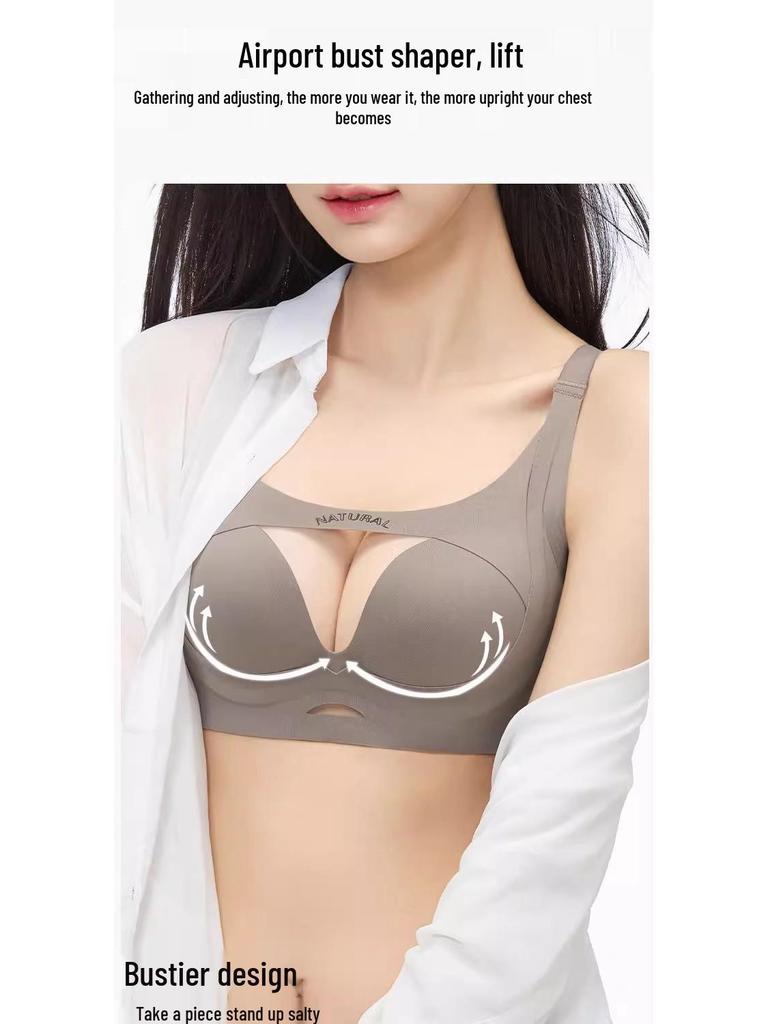 Seamless Wire-Free Bandeau Bra with Lift & Side Smoothing for Women