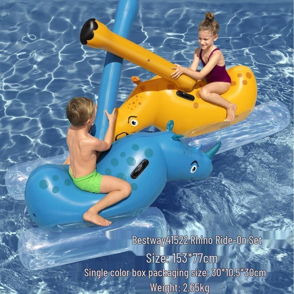 Intex 57288 Double Flamingo Adult Inflatable Swimming Ring - Thick Oversized Floating Bed for Kids & Adults