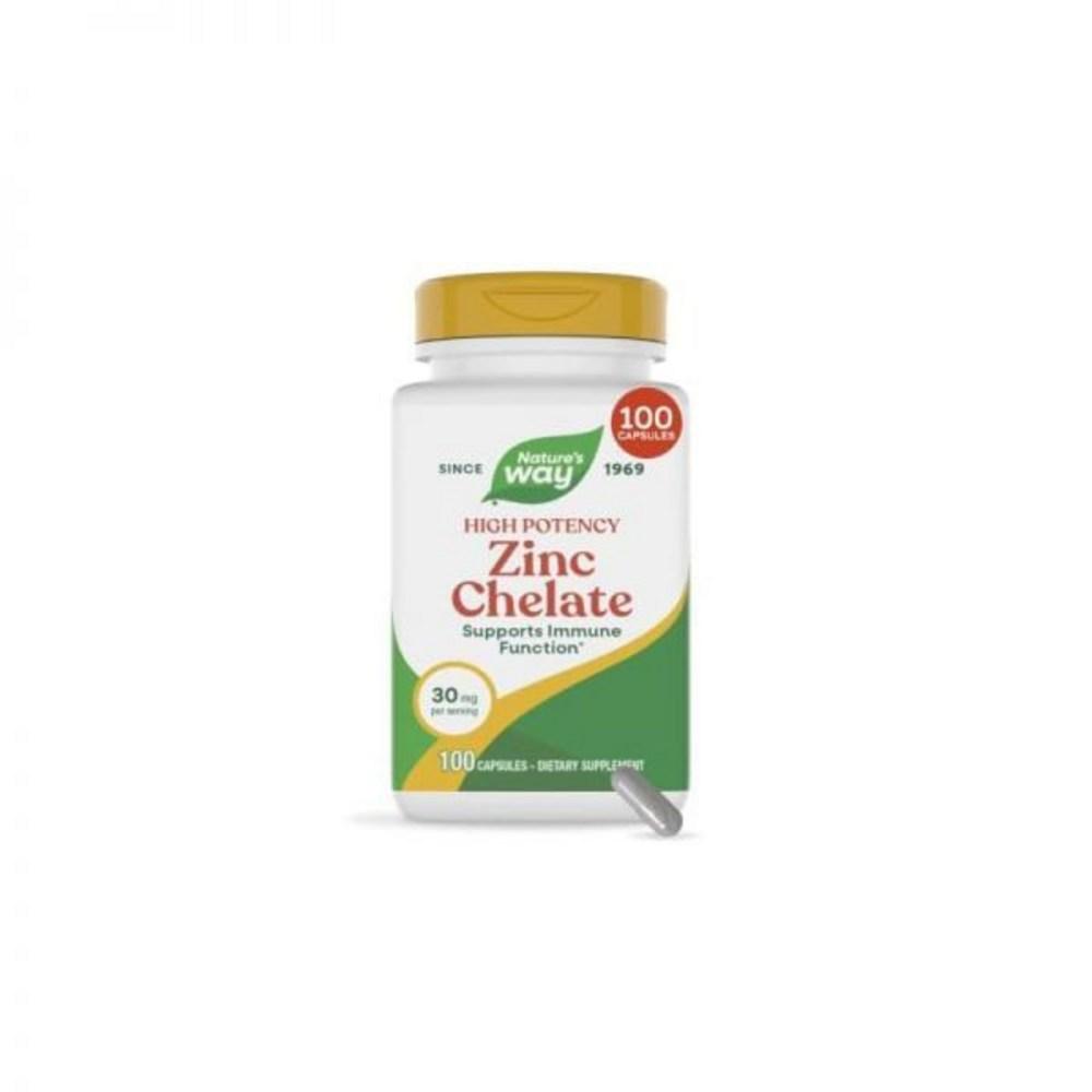 Nature's Whey Zinc Chelate Immune Health Mineral Supplement 100 Tablets