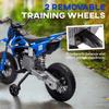 12V Kids Electric Motorbike, Kids Electric Ride on motorcycle w/ Twist Grip Throttle, Training Wheels, Blue