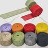 Цветная burlap-лента с кромкой из пеньковой нити, шириной 4 см, для DIY рождественских украшений