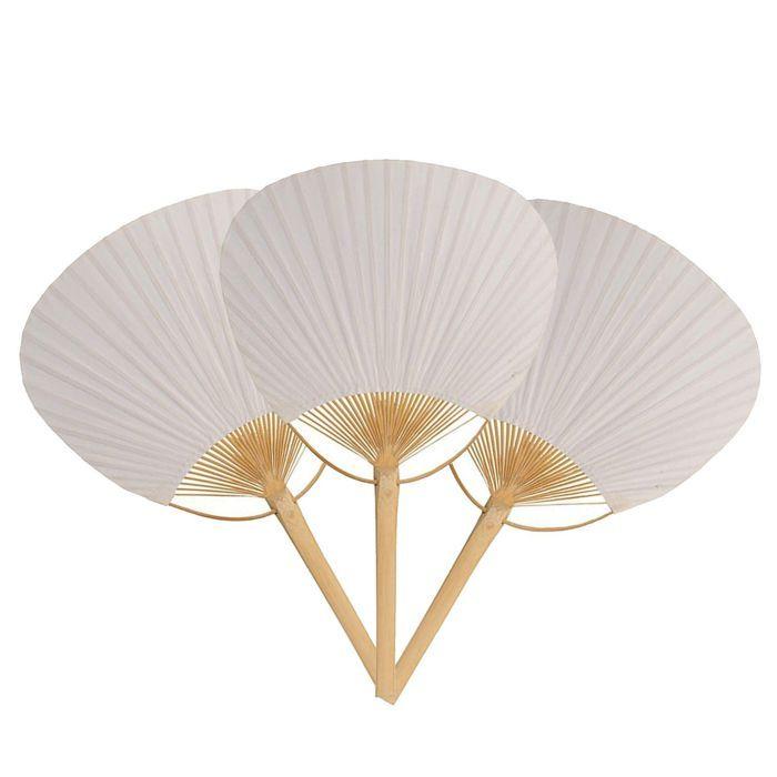 3 Bamboo Fans To Decorate 37 X 24 X 22 Cm