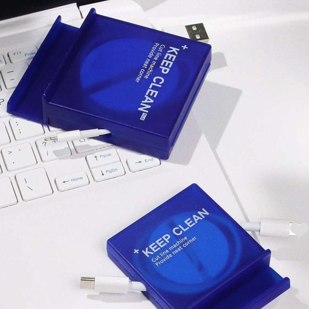 Портативный прозрачный органайзер для кабелей, устройство для намотки USB-кабеля, выдвижной держатель для телефона, зарядное устройство, протектор для хранения проводов