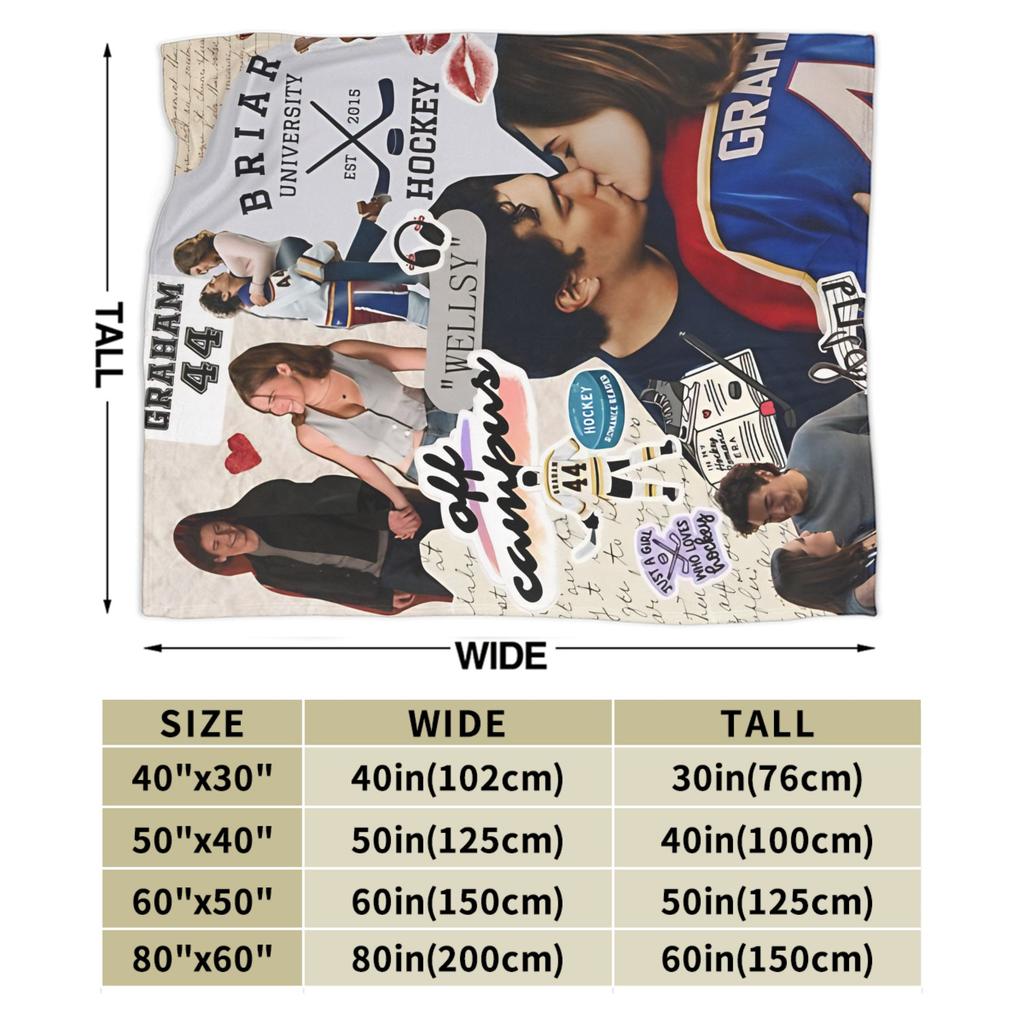 Off Campus Romance Wool Blanket Briar U Hockey Funny Throw Blankets for Sofa Bedding Lounge Quilt,