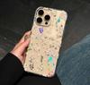 Прозрачный чехол для телефона Apple 16promax с цветочным узором iPhone15 акриловый с большим отверстием 14 цветочный полностью закрывающий 13
