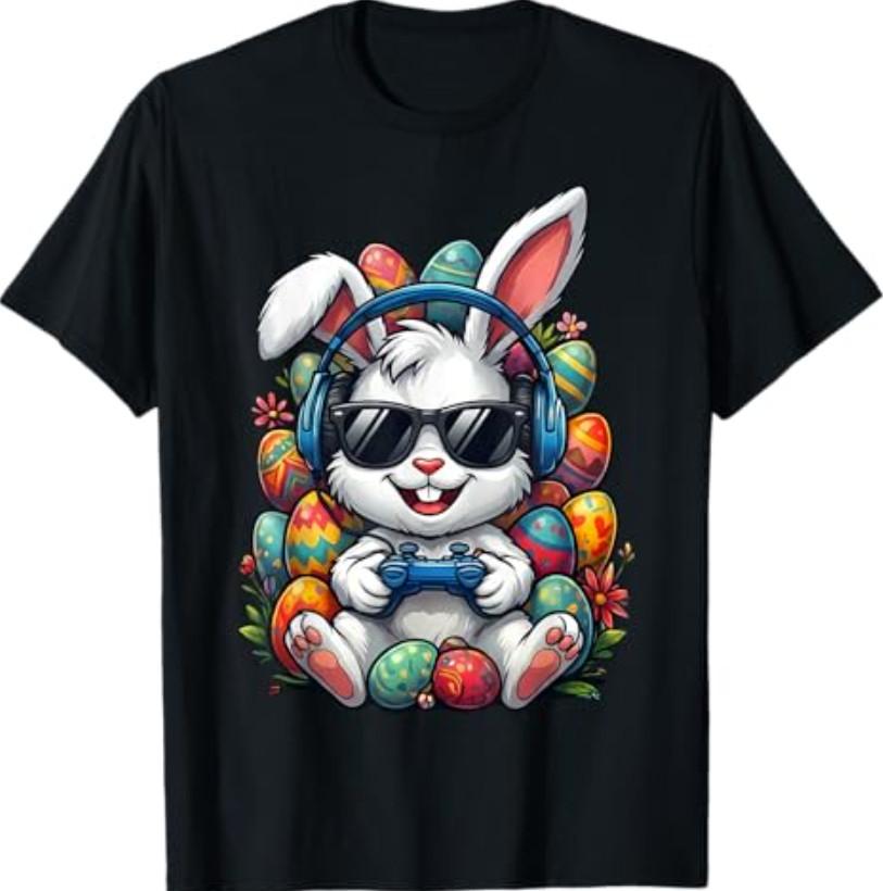 Funny Egg Hunt Gamer Bunny Easter T-Shirt