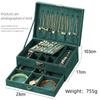 Men's and Women's Vintage Jewelry Boxes, Large Capacity Storage Boxes, Luxury Style Jewelry Spaces, Fine Soft, Dark Green Velvet