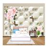 3D Large Size Wallpaper European Style Soft Bag Diamond Flower Mural Living Room TV Background Wall Sticker