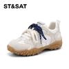 Saturday Fashion Thick soled Lace up Sports Training Shoes for Women 2026 Spring New Low cut Comfortable Casual Shoes