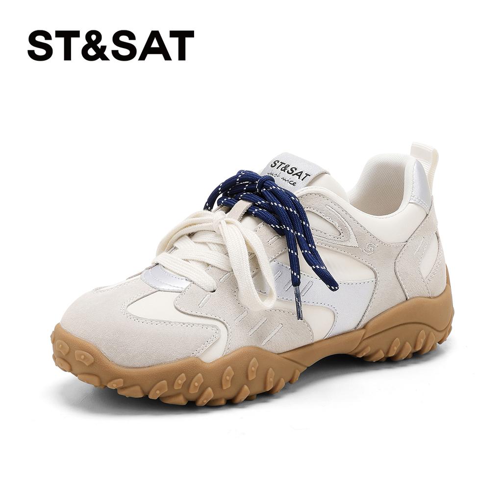 Saturday Fashion Thick soled Lace up Sports Training Shoes for Women 2026 Spring New Low cut Comfortable Casual Shoes