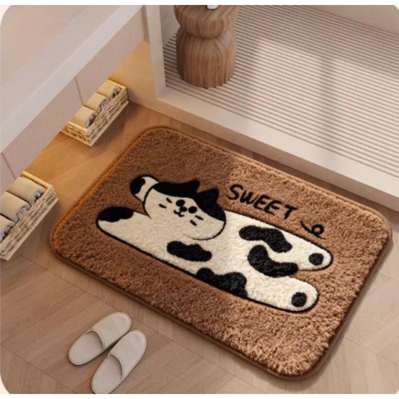 Imitation cashmere bathroom floor mat toilet toilet toilet door absorbent foot mat household  carpet