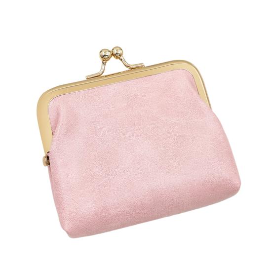 Мини-портмоне в винтажном стиле из искусственной кожи с замком-поцелуем, карман для мелочи, портативный кошелек