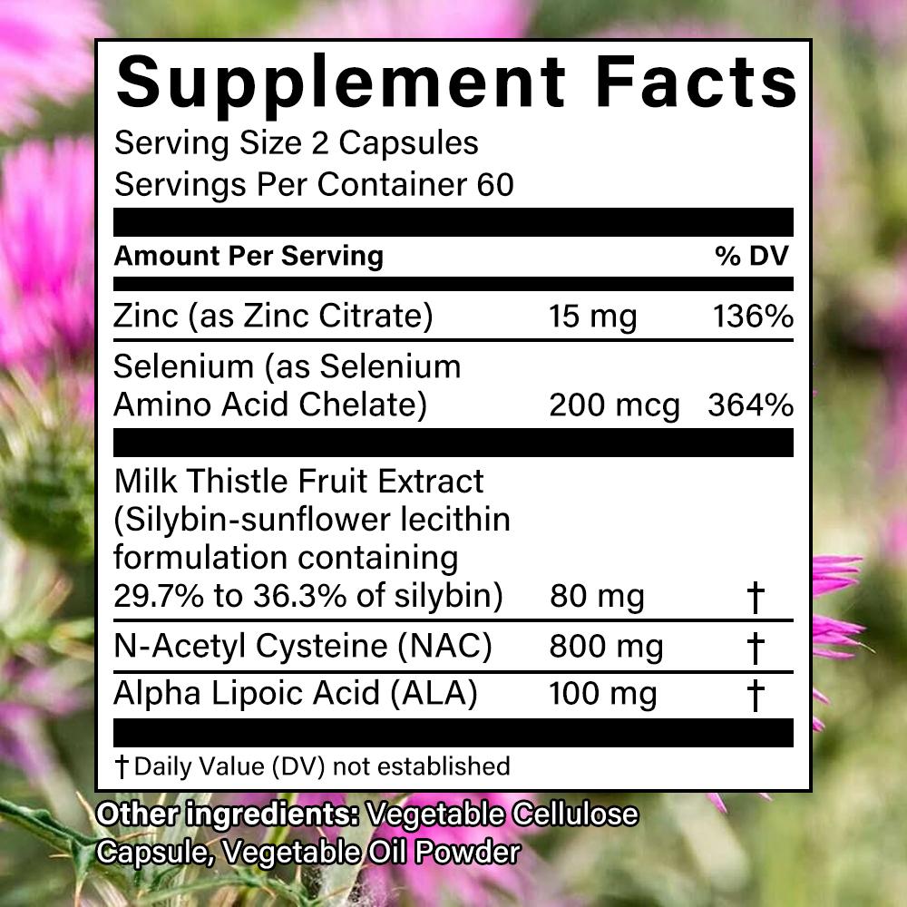 Premium Liver Health Capsules with NAC and ALA for Metabolism and Immune Support 120 Capsules
