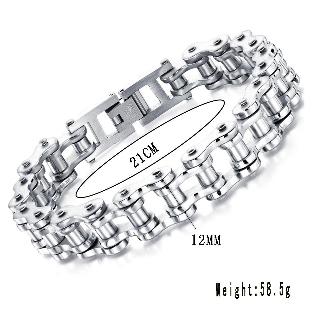 Велосипедный браслет Модный мужской хип-хоп Титановая сталь Индивидуальный мужской мотоциклетный браслет
