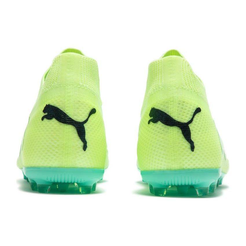 Puma Future Pro Низкие Бутсы на Шнуровке MG Мужские Футбольные Бутсы Желто-Зеленые 107173-03