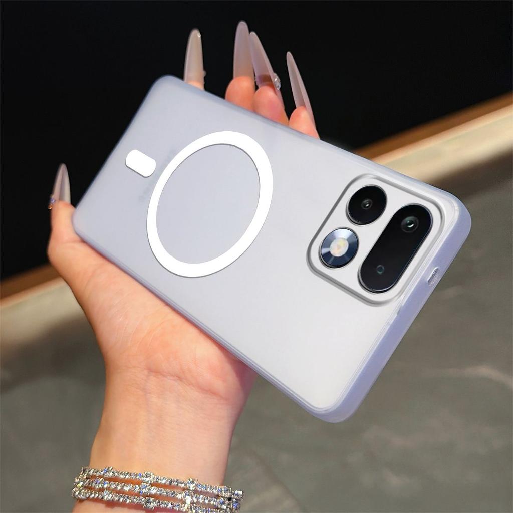Матовый полупрозрачный магнитный чехол для телефона для realme 16 Pro 5G, 16 Pro+ 5G Мягкий ТПУ Ударопрочный чехол