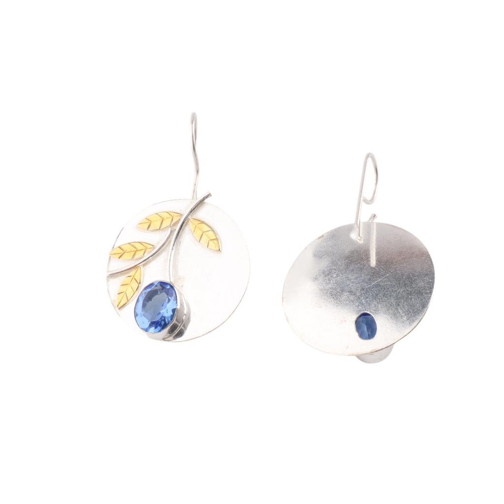 Tanzanite Gemstone 925 Sterling Silver Jewelry Handmade Earrings1.73" Women Gift EE-176-15