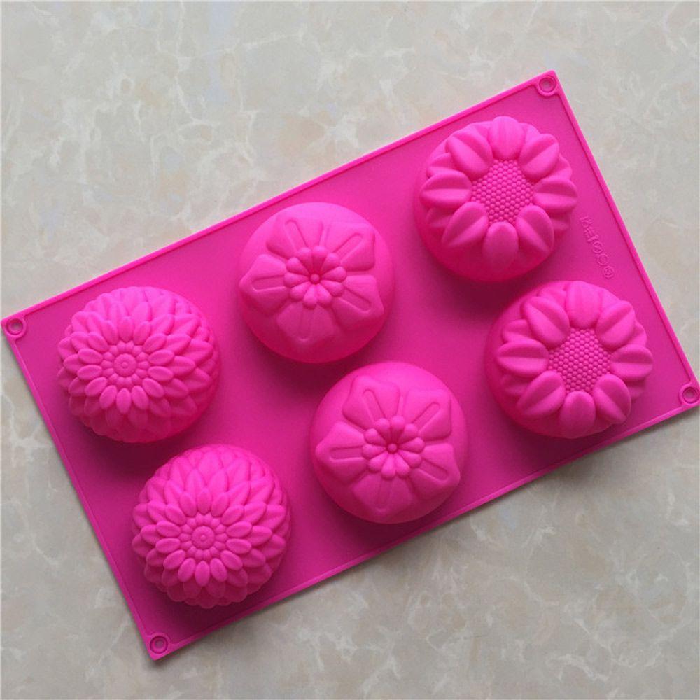 Handmade 6 Cavities DIY Craft Cake Mould Soaps Supplies Pudding Candy Mold Silicone Soap Mold