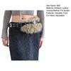 Women Belt Adjustable Length Imitation Leather Belt with Faux Fur Decor Dress Shirt Tops Waistband Fashion Accessories