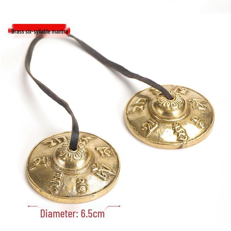 Nepal Handmade Brass Cymbals: Percussion Gong & Yoga Awakening Instrument