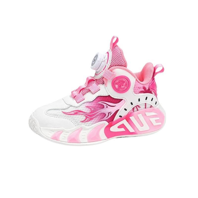 Детские баскетбольные кроссовки для мальчиков и девочек, спортивная обувь с фрикционным звуком, летняя новинка, сетчатые дышащие легкие тренировочные кроссовки