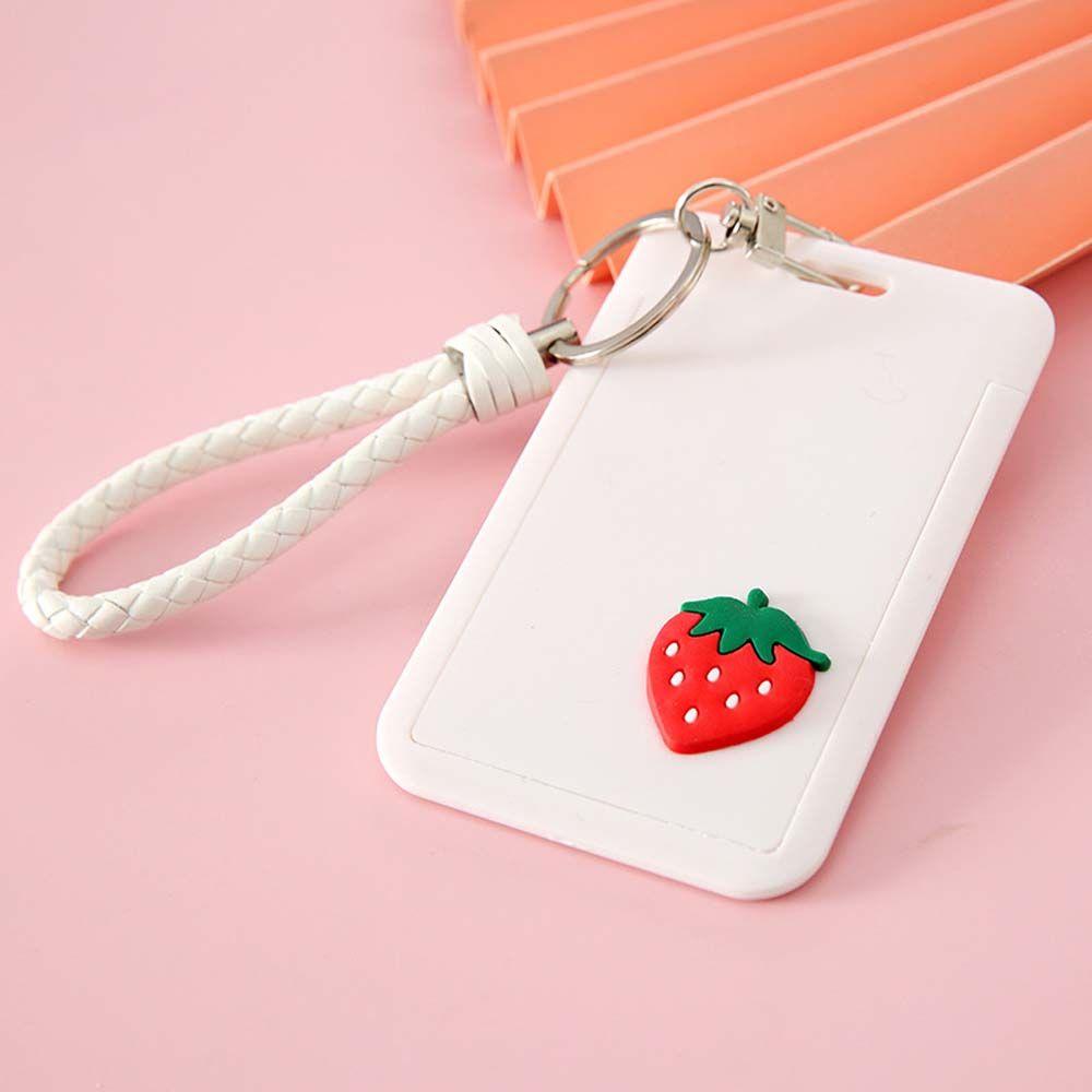 Fashion Girls Bus Card Cover Cartoon Children Badge Case Bank Card ID Card Holder Keychain