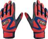 ZETT Impact Z Baseball Batting General Red X Navy Size S Gloves, Ambidextrous, Use, (6429), (BG19202B)