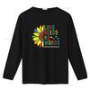 Mens T Shirt Love Needs No Words Autism Awareness Sunflower Kindness Black X Large vintage Washed Stylish fashion homme