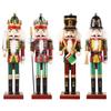 Christmas Nutcracker Ornament 12 inch Traditional Painted Wooden Nutcracker Soldier Doll Nutcracker Figures Holiday Party Tabletop Christmas