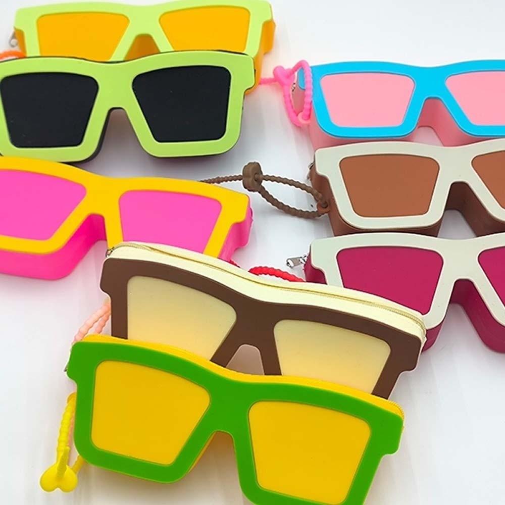 Shockproof Shell Silicone Glasses Bag Food Grade Dopamine Cosmetic Pouch Summer Camp