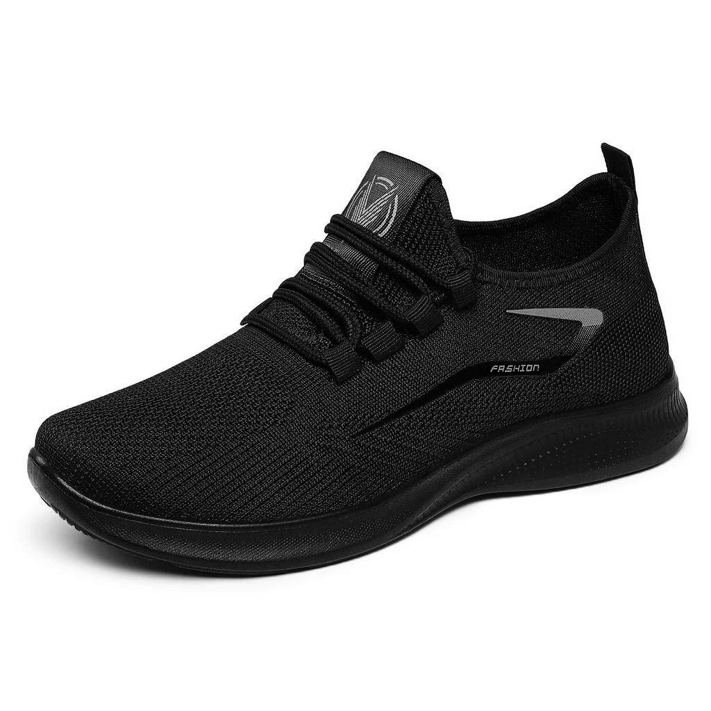 Мужские дышащие кроссовки из сетки Flyknit для повседневной носки - Большой размер, Универсальные, Мягкая подошва