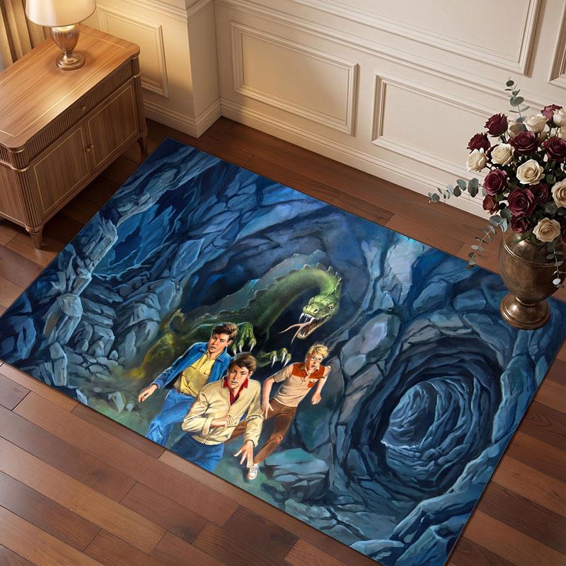 Die drei Fragezeichen Rug Soft Thick Non Slip Floor Carpet for Bedroom Living Room Home Decor
