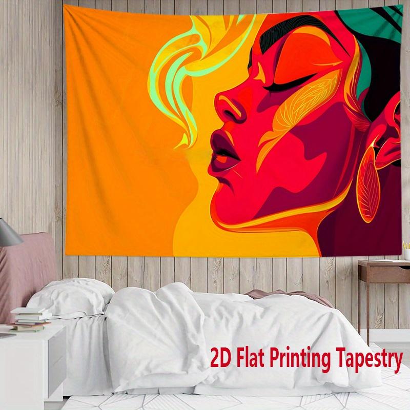 Female sexy face Digital printing polyester wall tapestry suitable for use in living rooms bedrooms offices bars party
