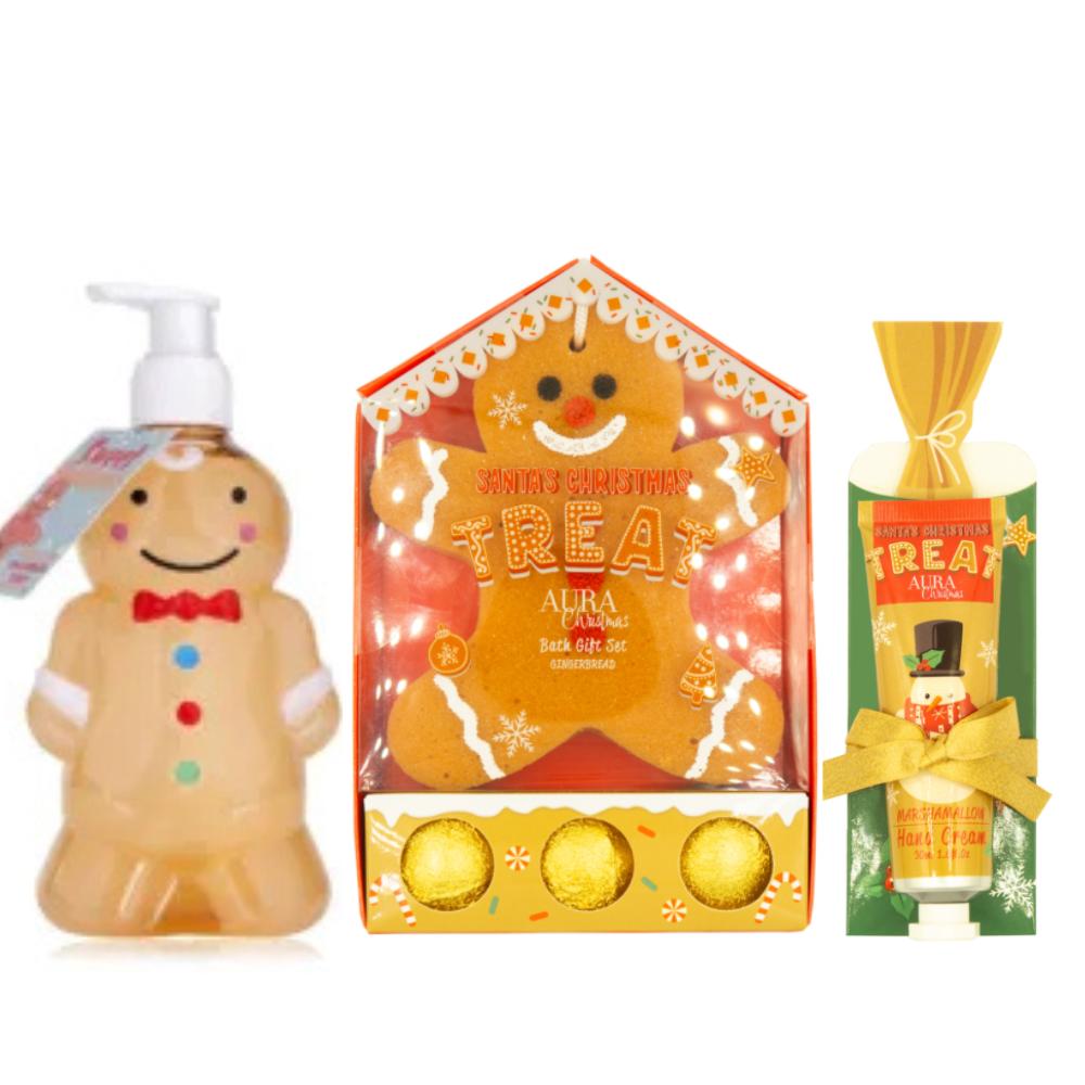 Christmas Gift Set - Cookie Soap + Snowman Cream + Cookie House