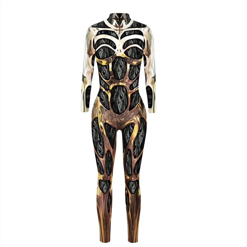 Halloween Costumes Women Gothic Jumpsuit Robot Cosplay Costume Modern Machine Bodycorn Rompers