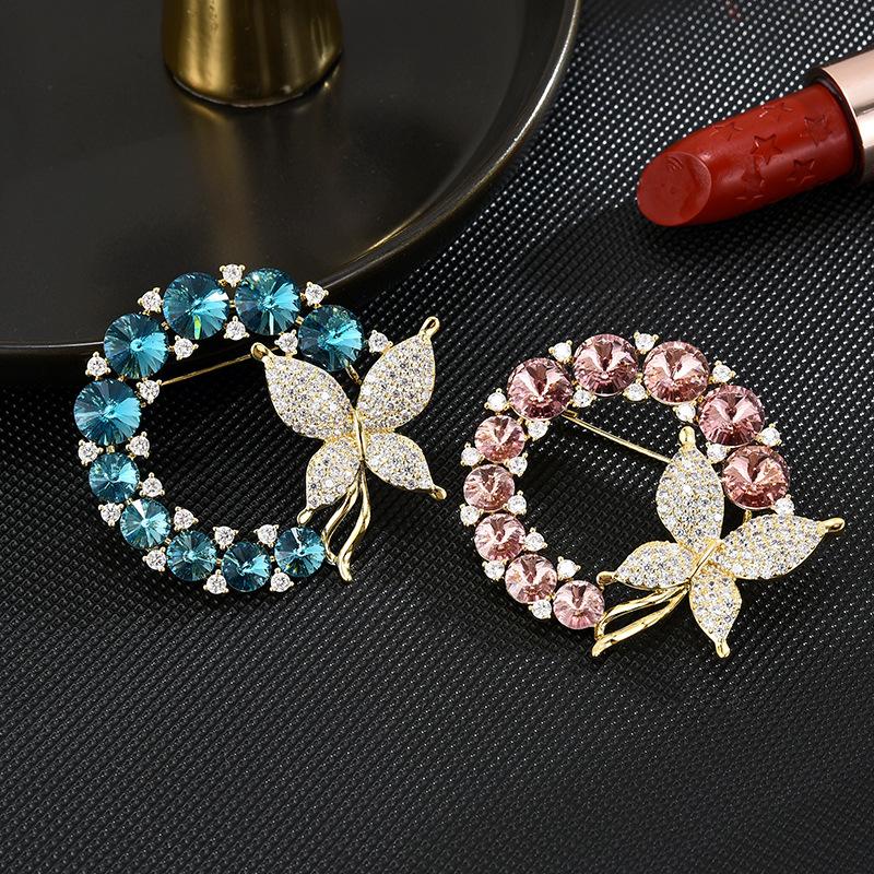 Atmospheric Luxury European Butterfly Brooch High-End Brooch Clothing Accessories Temperament Elegant Pin