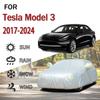 For Tesla Model 3 2017-2024 Outdoor Protection Full 190T Car Covers Snow Cover Sunshade Dustproof Cover Car Exterior Accessories