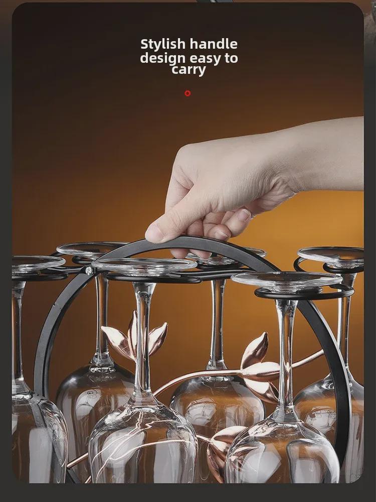 Ретро креативная перевернутая стойка для винных бокалов для домашнего декора