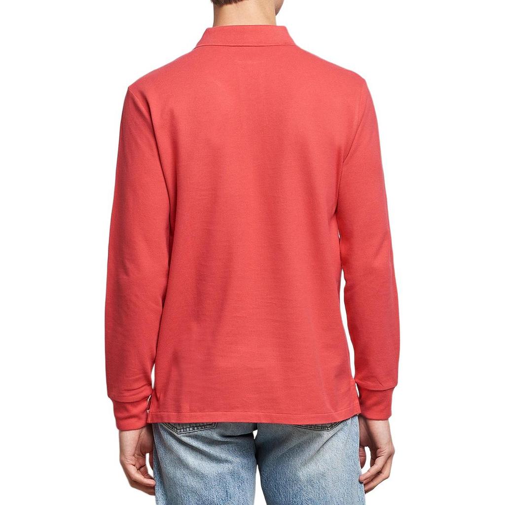 Polo Ralph Lauren SS24 Вышитая рубашка поло с длинным рукавом с культовым логотипом пони Мужские рубашки поло 710680790-041