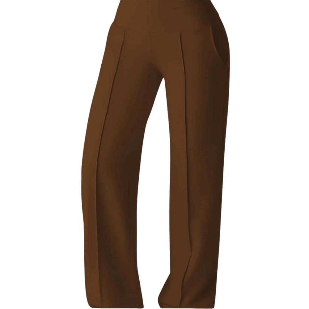With Pockets Quick-Dry Joggers Loose High-Waist Leggings Leisure Straight Wide-Leg Pants  Fitness