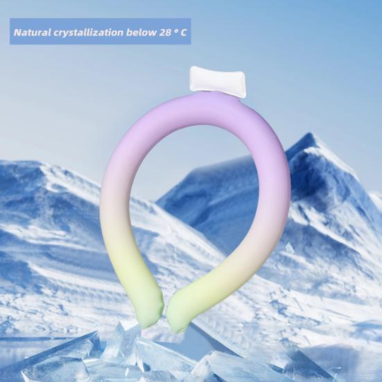 Портативная охлаждающая трубка для шеи, летняя, носимая, легкое многоразовое охлаждающее кольцо для шеи, наружный воротник для предотвращения теплового удара