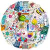 50 Science Lab Educational Stickers Water Bottle Water Cup Notebook Skateboard Luggage Waterproof Graffiti Stickers