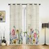 Spring Flowers Plants Wildflowers Modern Window Curtains for Living Room Bedroom Curtain Kitchen Treatment Blinds Drapes