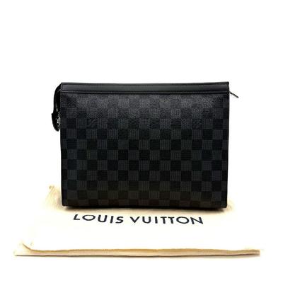 [Б/У] Pochette Voyage MM 'Черный холст Damier Graphite' - Отличное состояние #2CGS4V