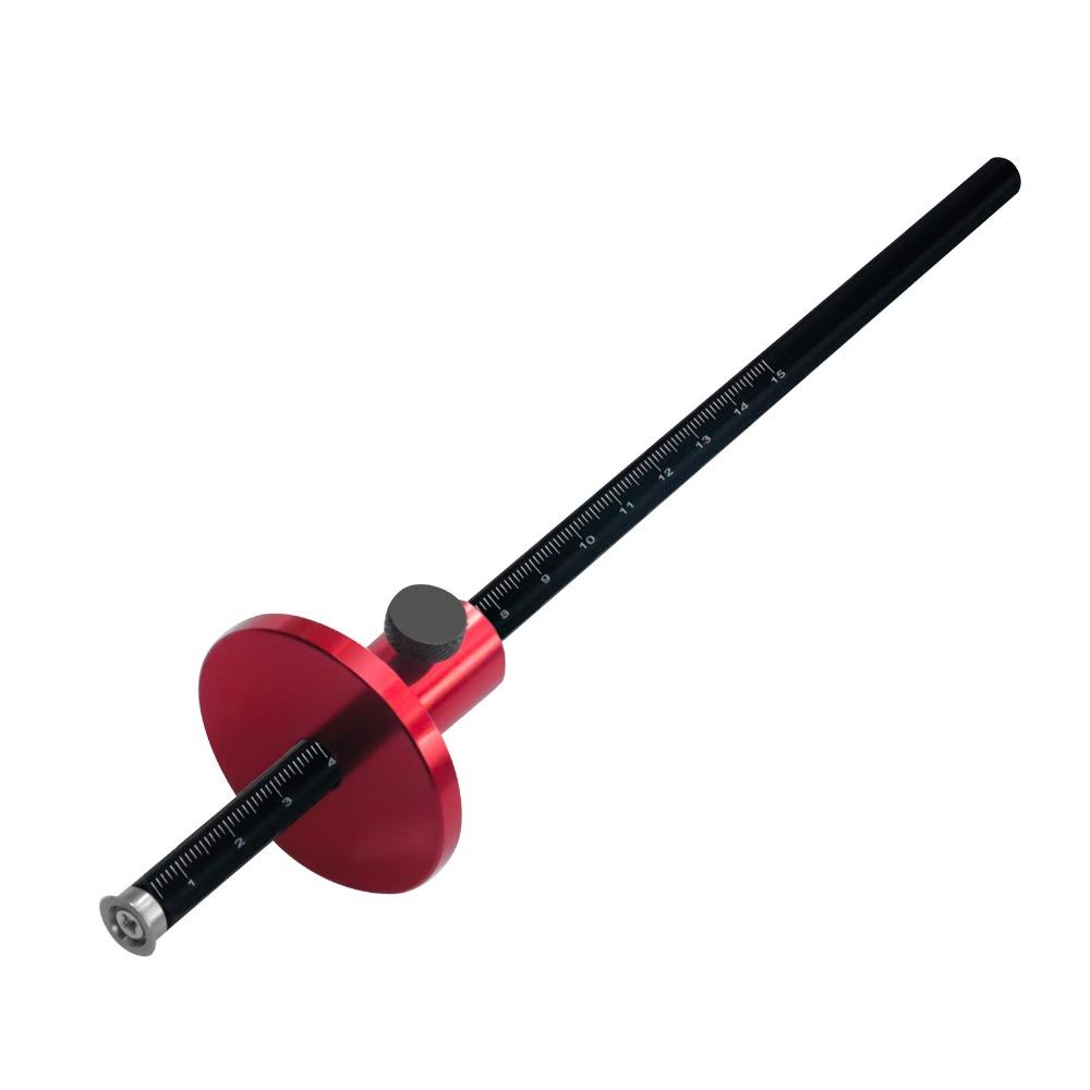 Aluminum Alloy Wheel Marking Gauge Metric and Inch Scales Knurled Knob Woodworking Scriber Mortise Parallel Scribing Tool