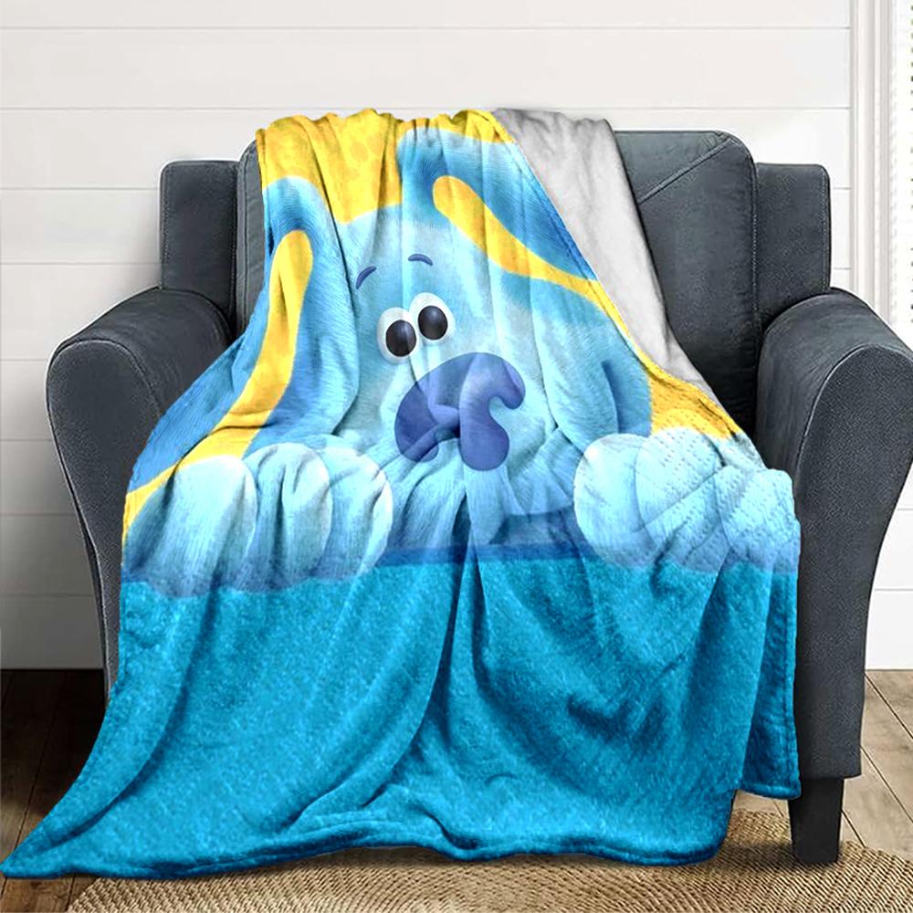 1Pc Blue'S Clues Adventure Blanket For Couch Bed Plush Cozy Fuzzy Blanket Super Soft Warm Blankets For Fall And Winter 0918258