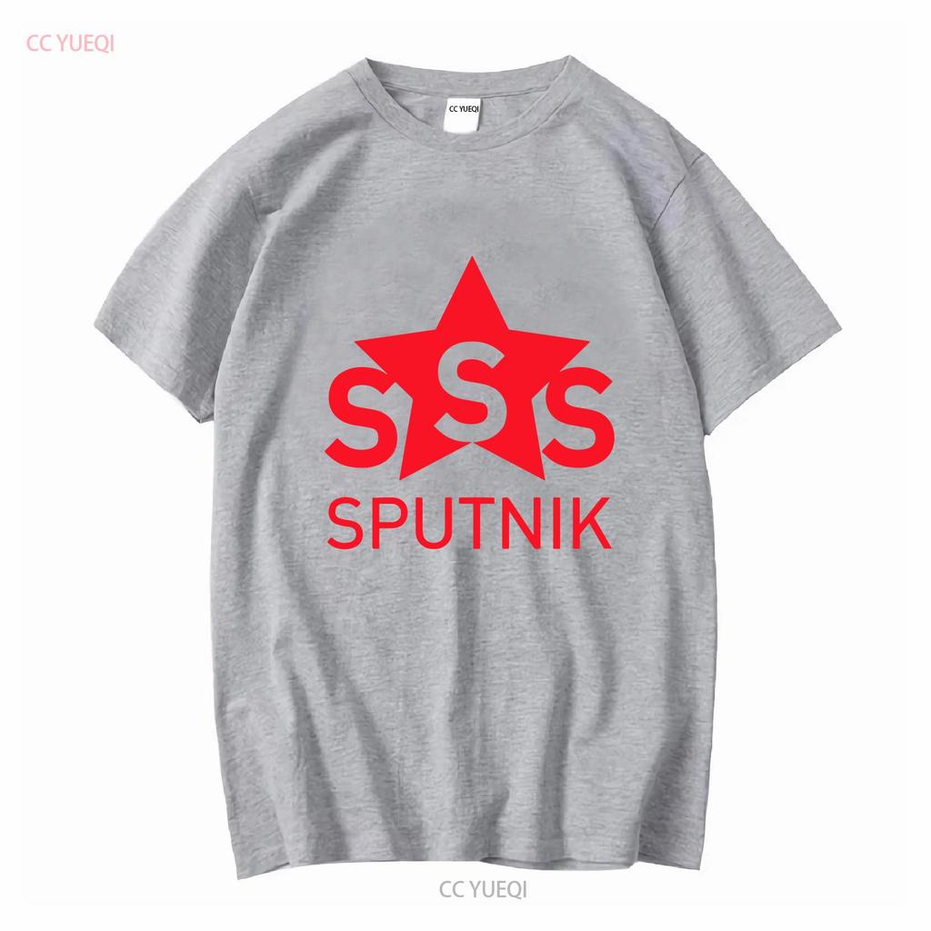 Sigue Sputnik Футболка с длинным или коротким рукавом винтажная Стильная уличная одежда, прошедшая стирку Немного дизайнерская одежда Растягивающаяся Унисекс Мягкая